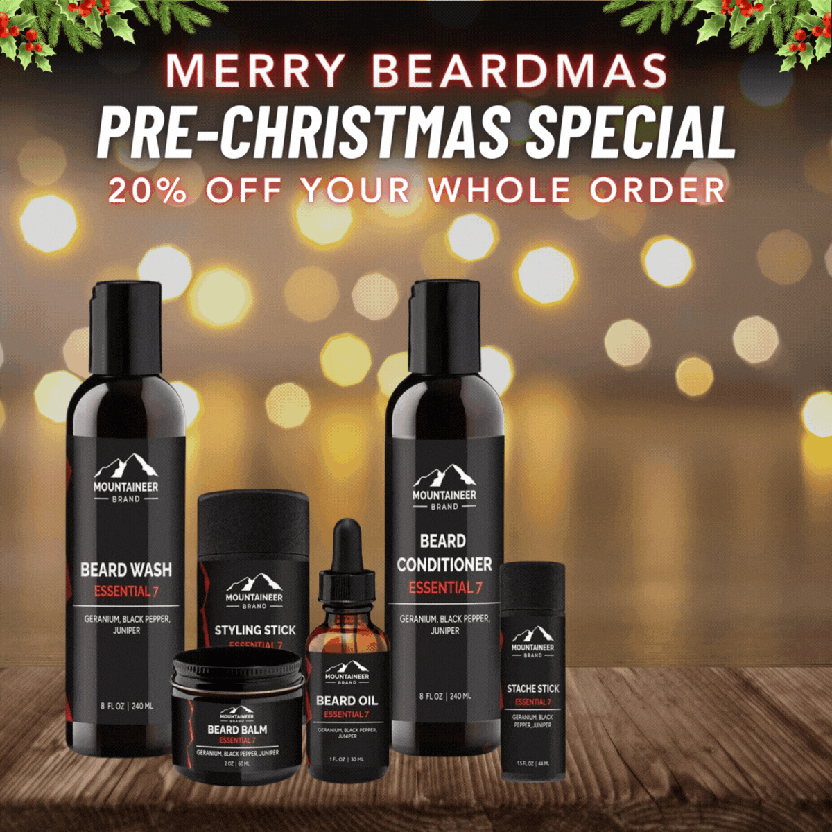 🎄 Merry Beardmas! 20 Off PreChristmas Special! 🎅 Mountaineer Brand