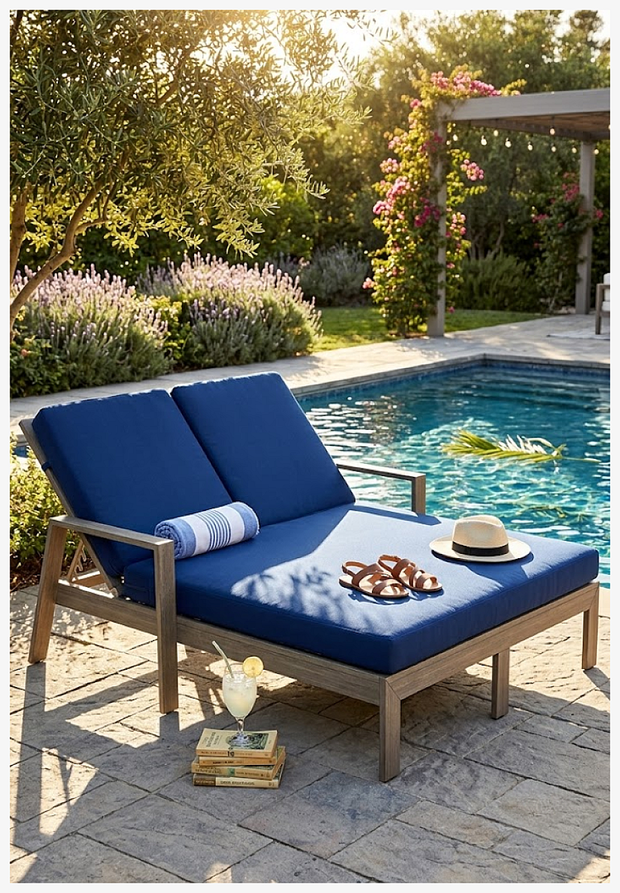 Build Your Backyard Sunset West Laguna Double Chaise Lounge