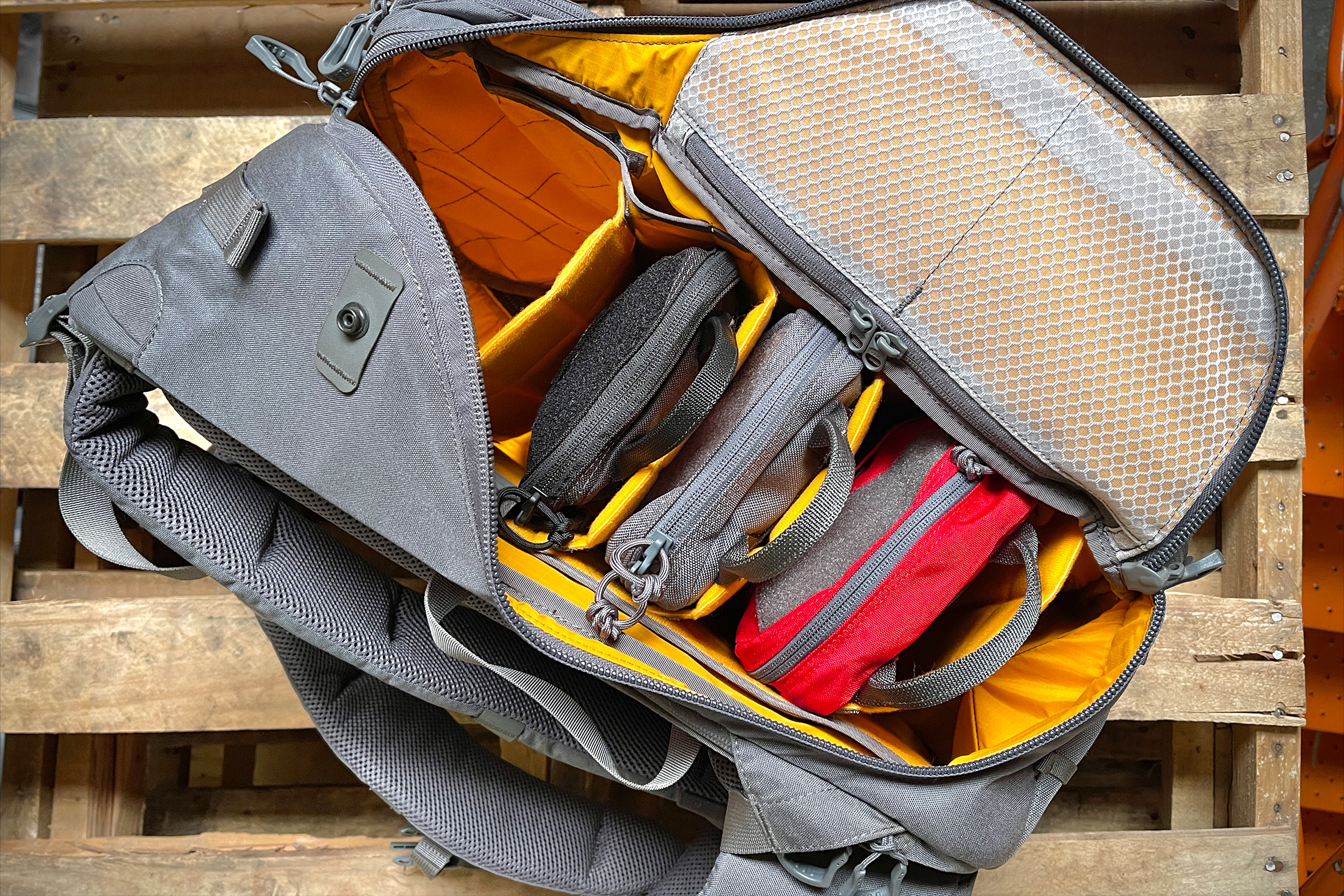 TRIDENT-32 with PPM and EDCM organizer pouches.
